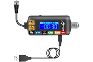 HIDB TV Antenna Amplifier, 25dBi High Gain Signal Booster - Low Noise, Adjustable Gain Control & Auto Timer, USB Powered for Digital Indoor HD TV & 4K Reception, Works with All Antennas