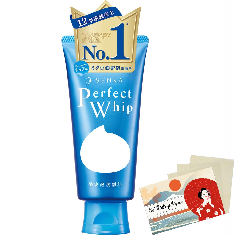 Senka Perfect Whip u Facial Wash -120g Blotting Paper Set