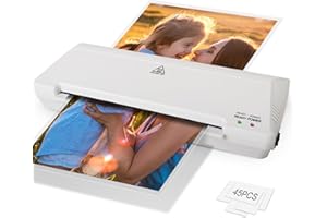 ZYERCH Laminator 9 Inch A4 Laminator Machine, Desktop Thermal Laminator Never Jam with 45 Laminating Pouches, Fast Warm-Up Home Office School Use, White