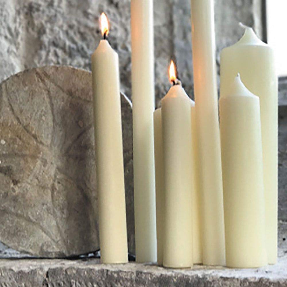 Church Altar Pillar Candles from 3/4'' to 1'' Diameter (1'' x 9'' Pk of 24)