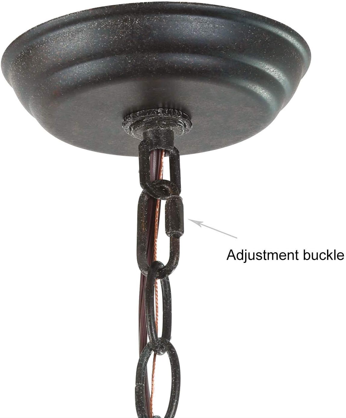 LALUZ Chandeliers for Dining Room Kitchen Island Lighting Hanging Fixture 8 Arms, 26 inches Diameter, Rust Bronze - - 