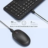 Seenda SK38-3 Wireless Keyboard and Mouse Set UK Layout Black view 3