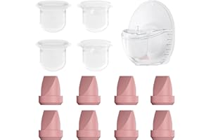 IVARONAL 12PC M6 Breast Pump Replacement Accessories, Including 8pcs Duckbill Valve and 4pcs Diaphragms for Momcozy Mobile Style | M6, Replace for Momcozy Pump Parts, Not Original Parts, 12PC Red