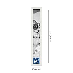 ArtToFrames 5x35 Inch White Picture Frame, This