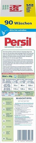 PERSIL UNIVERSAL DETERGENT POWDER (90 LOADS | 11.9 LBS | 5.4 KG) – ALL-IN-ONE SOLUTION FOR DEEP CLEAN LAUNDRY AND FRESHNESS FOR THE MACHINE