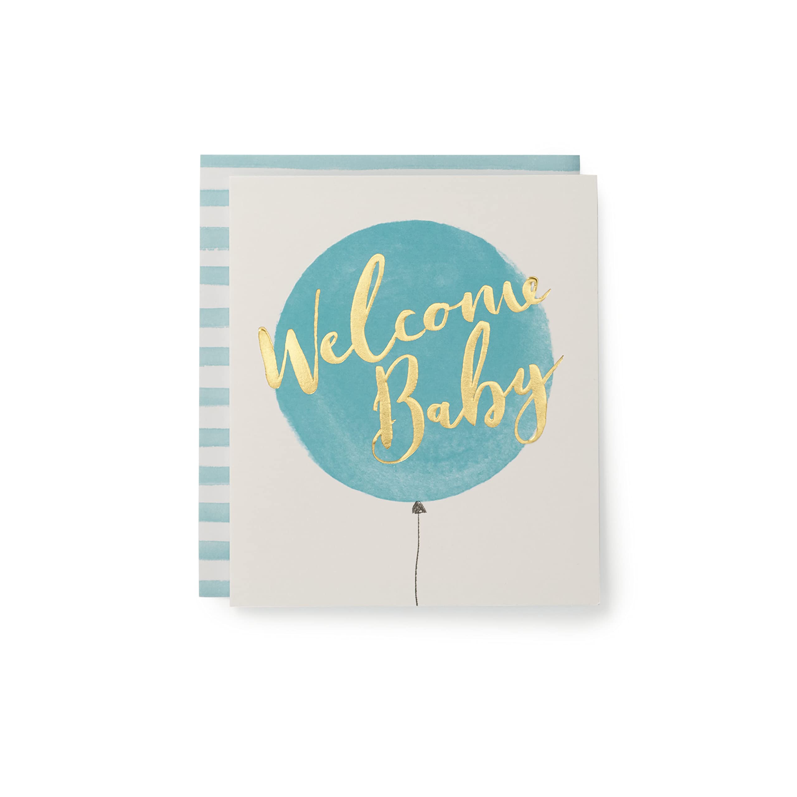 UK Greetings | Welcome Balloon Baby Boy Card | Newborn Gifts | For New Parents | With Envelope | 143 x 165 mm