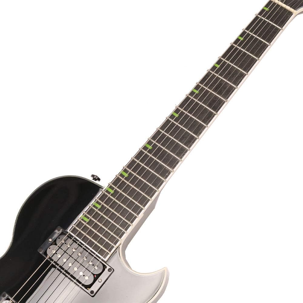 Black ZUWEI Solid Electric Guitar 7 Strings with Mahogany Body Great