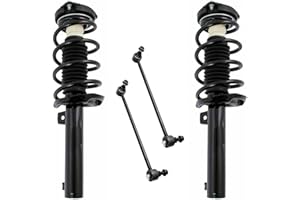 Detroit Axle - Front Struts Sway Bars for VW Golf Jetta CC Beetle Passat Audi A3 Quattro Complete 2 Struts with Coil Spring 2
