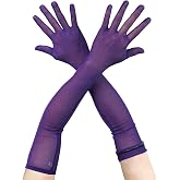 Luwint Mesh Sheer Long Gloves, Women Costume Party Opera Dress, Non-slip