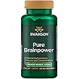 Swanson Pure Brainpower Brain Health Cognitive Memory Focus Support Brain-Derived Neurotrophic Factor (BDNF) Herbal Supplement (Ginkgo Biloba, Bacopa Monnieri) 60 Veggie Capsules (Veg Caps) Vegan
