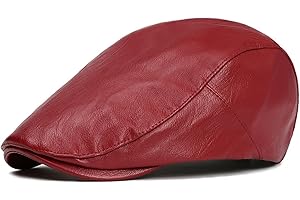 Classic Leather Flat Cap Newsboy Driving Hat Casual Berets Hat for Men Women Unisex Outdoor Running Sports Fishing Work Caps