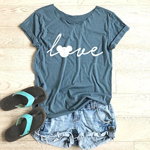 Love Disney. Love Mickey Mouse. Disney Shirt. Disney Trip T Shirt. Wide Neck. Relaxed Fit. Loose Fit. DO NOT SIZE UP.