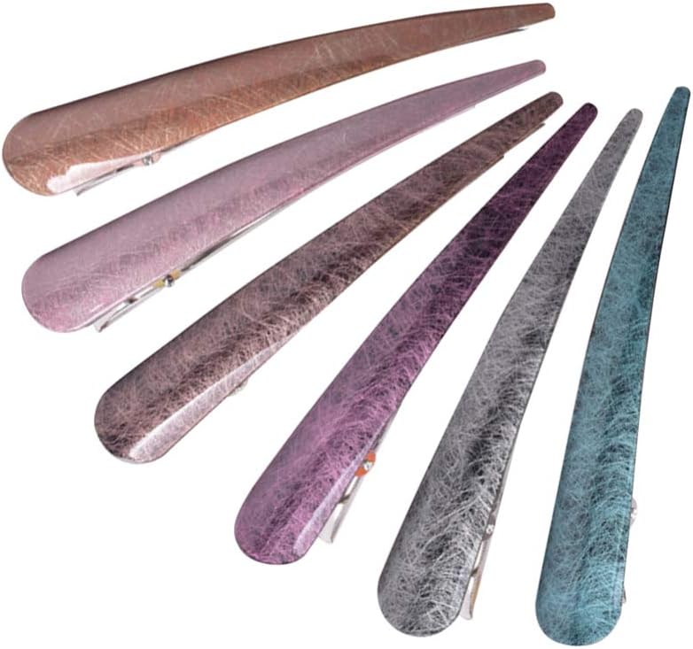 Lurrose 6PCS Alligator Hair Clips 5.5 Inch Large Teeth Bows Hair Clips Sectioning Acrylic Duckbill for Women Thick Fine Long Short