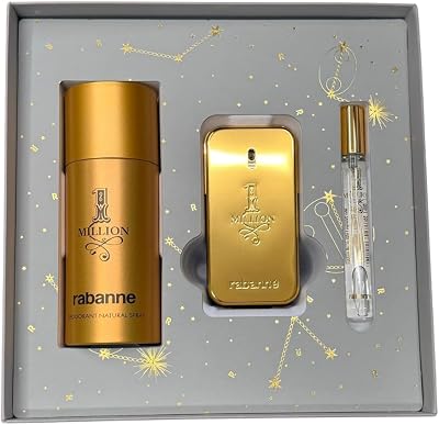 Paco Rabanne 1 Million Gift Set 50ml EDT 150ml Deodorant 10ml Travel Spray