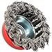 HOYIN 2-1/2Inch Wire Cup Brush, 0.020In Stainless Steel ,Twist Knotted ,5/8inch-11UNC for Angle Grinders