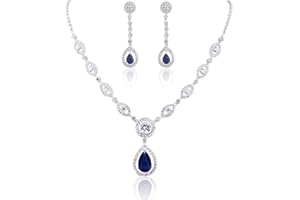 GULICX AAA Cubic Zirconia CZ Silver Plated Base Women's Party Jewelry Set Earrings Pendant Necklace