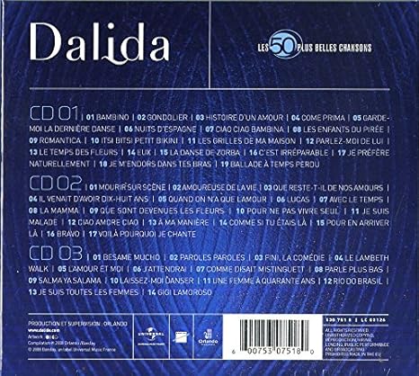 Dalida Les 50 Plus Belles Chansons Amazon Com Music