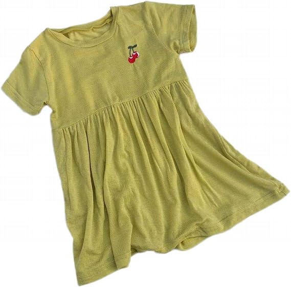 Amazon Co Jp Plus Nao プラスナオ ワンピース キッズ ベビー 子供服 キッズウエア 半袖 ラウンドネック 丸首 無地 刺繍 さくらんぼ かわいい おしゃれ 服 ファッション小物