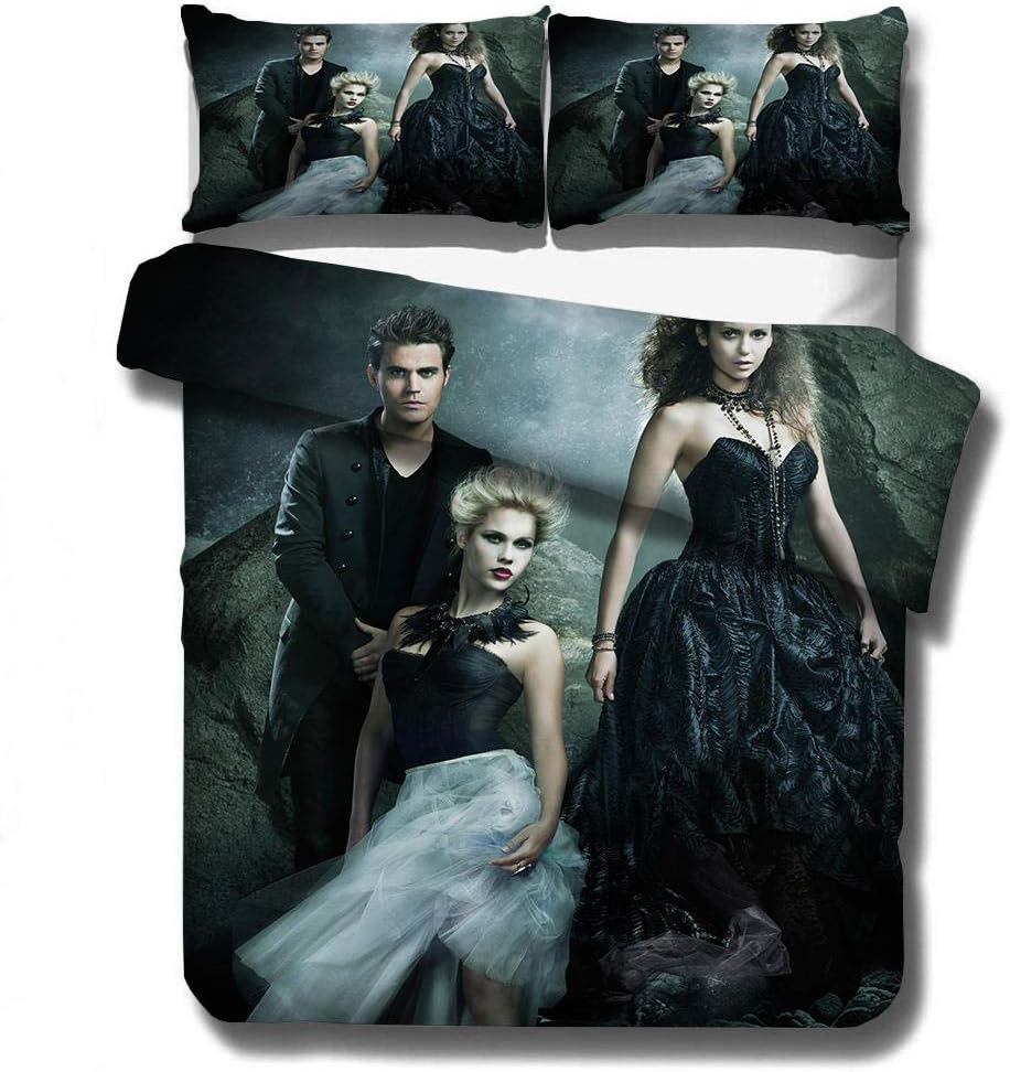 ZPYHJS Vampire Diaries bedding kit, 3D printing vampire duvet cover