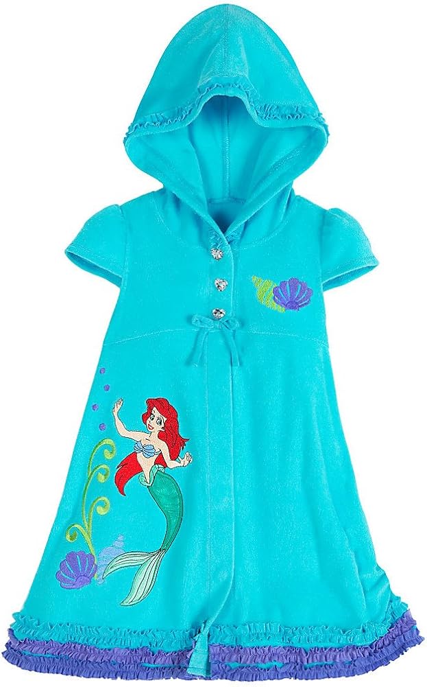 Disney Store Ariel The Little Mermaid Hooded Swimsuit Cover