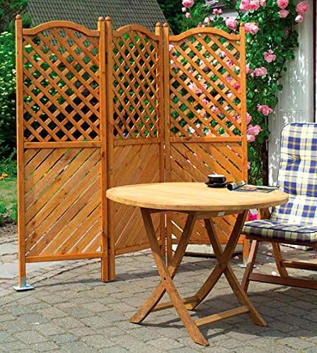 Paravent Brugge 3tlg Sichtschutz Sichtschutzzaun Kiefer Massiv Impragniert Neu Amazon De Garten