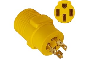 QDOCURO NEMA L14-30P to 14-50R RV Generator Adapter, 30 Amp 4-Prong Male Plug to 50 Amp 4-Prong Female for RV Trailer Camper Generator EV Tesla Level 2 Charging