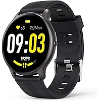 Smart Watch for Android iOS, AGPTEK 1.3'' Full Touch Fitness Tracker IP68 Waterproof Bluetooth Round Sports Smartwatch…