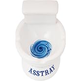 Novelty Toilet-Shaped Ceramic Ashtray – 4 Inch Tall Funny “Asstray” Design Decorative Holder | Quirky Home, Desk, or Shelf Accent for Coins, Keys, Trinkets, or Collectibles