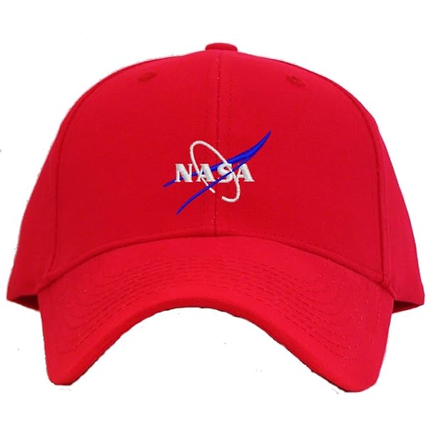 Amazon.com: Nasa - Vector Wing Logo Embroidered Baseball Cap - Red