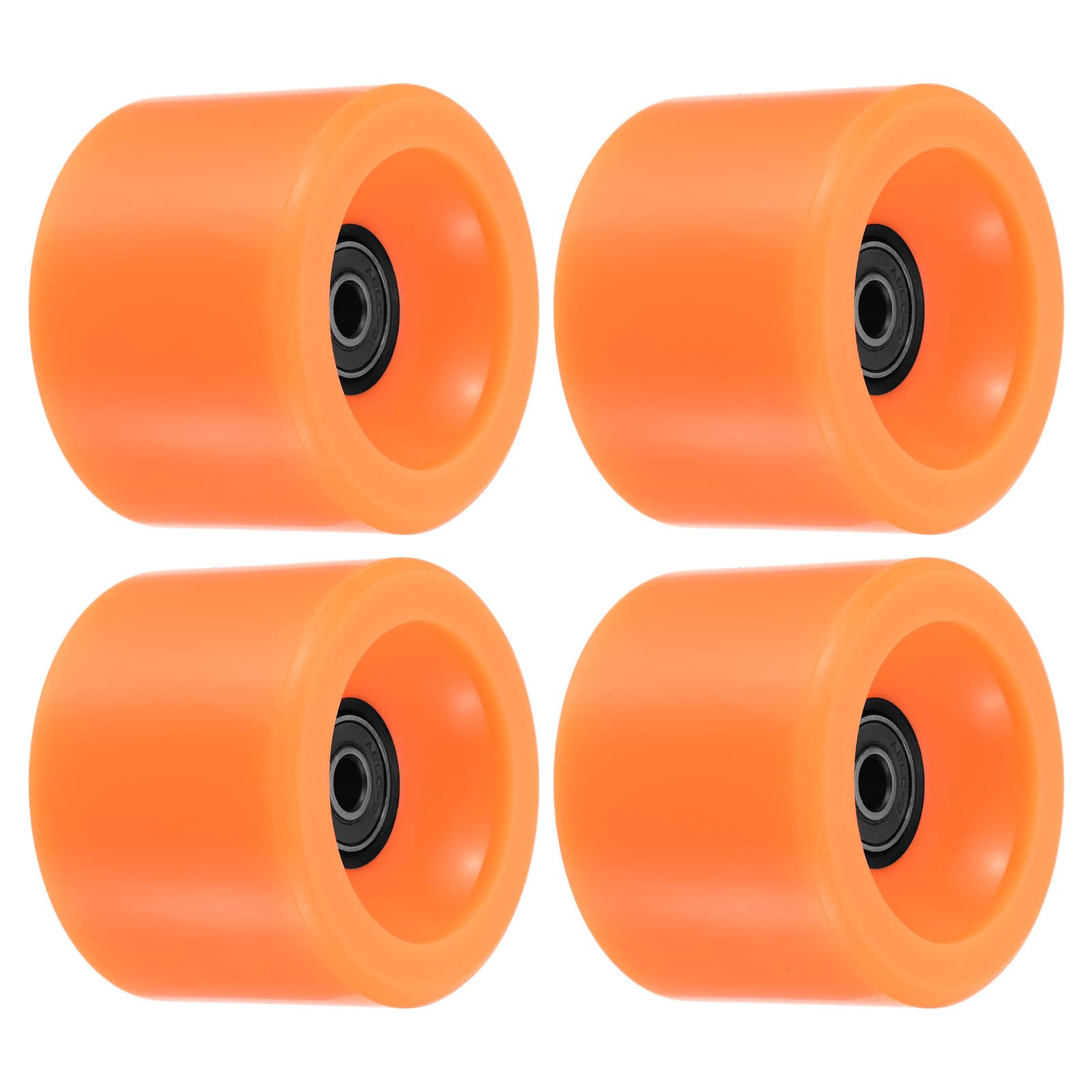 PATIKIL 70mm 78A Longboard Wheels with Black ABEC-9 Bearings, 4 Pack Soft Cruiser Wheels Street Wheels for Skateboards Skateboard Wheel PU, Orange