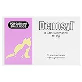 Nutramax Denosyl Liver &amp; Brain Support for Cats &amp; Small Dogs, Tablets, 30ct | Brain &amp; Liver Support Supplement for Cats and Dogs Up to 12 lbs, with S-Adenosylmethionine (SAMe) Stabilized Tablets