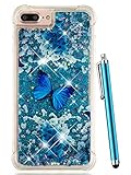CAIYUNL for iPhone 8 Plus Case Glitter, Liquid