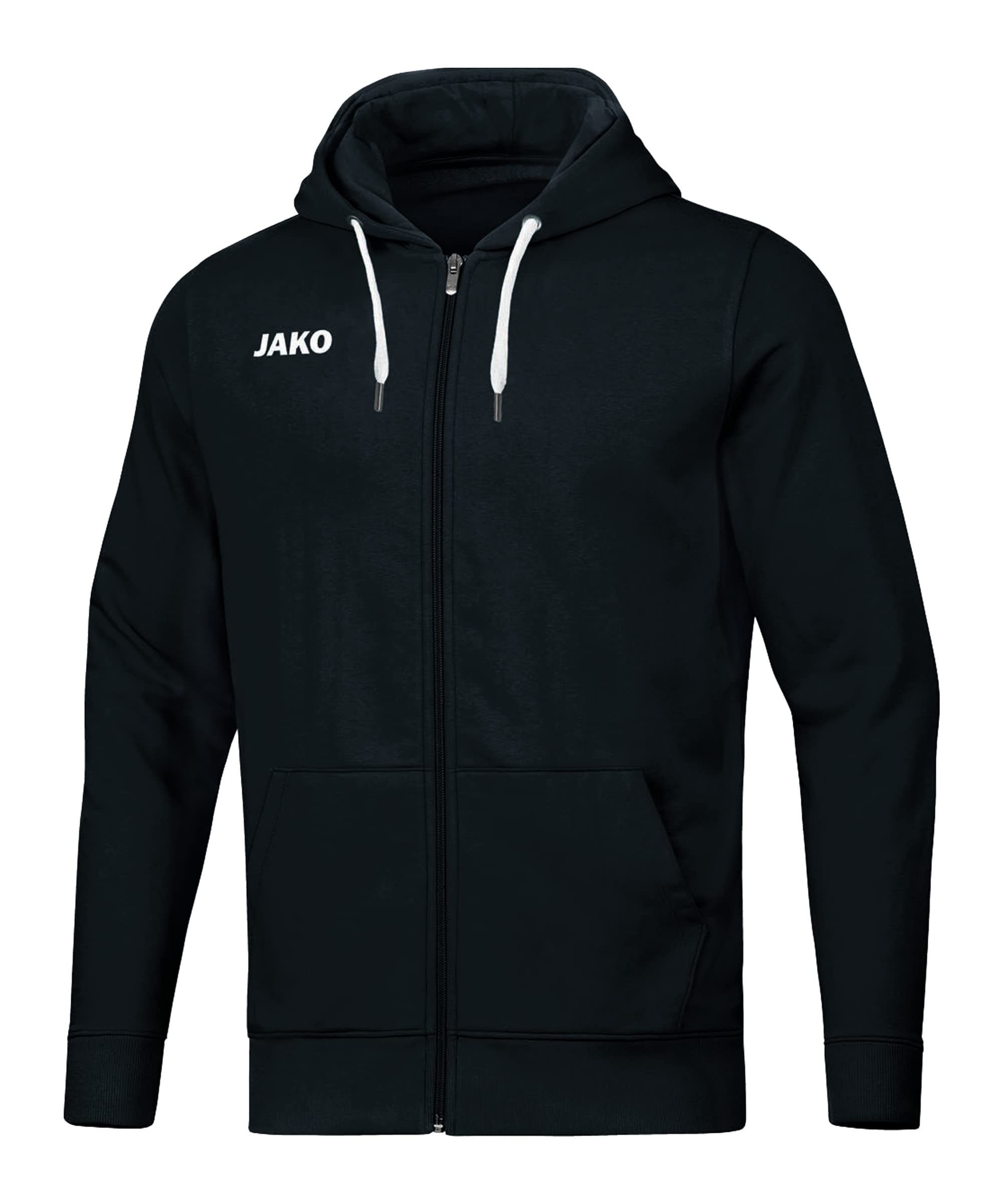 JAKO Men's Base Hooded Jacket, mens, Men's Hooded Jacket, 6865, Black, M