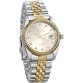 Ibohevo Unisex Business Wrist Watch: Men Women Luminous Quartz Analog Crystals 3 ATM Waterproof Gold Silver Stainless Steel Strap Watches