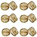 Set of 12 Gold Round Mesh Napkin Rings