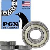 PGN 6001-ZZ (4 Pack) Ball Bearing 12x28x8mm Chrome Steel Shielded | Lubricated, Both sides protected against dust