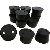 GSC International RS-8-2 Rubber Stoppers, Size 8, Drilled 2-Holes (1-Pound Pack)