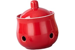 Fenteer Garlic Keeper with Lid Onion Holder Keep Your Garlic Cloves Fresh for Countertop Ginger Saver for Home Countertop Kit