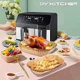 BYKITCHEN Air Fryer Liners 150pcs for Dual/1 large 1 small baskets view 7