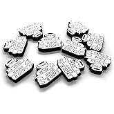 10PCS Coffee Book Shaped Silicone Beads, Coffee Theme Silicone Focal Beads for Keychain Making, Creative Loose Beads Bulk for Pens DIY Handmade Crafts Necklace Bracelet Lanyard