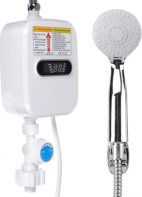 3500W Elektrischer Mini-Durchlauferhitzer Dusch-Set Sofort beheizte,mit