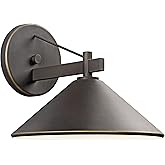 Kichler Ripley 12" Outdoor Wall Light in Olde Bronze®, 1-Light Exterior Wall Sconce, (12" W x 10" H), 49061OZ