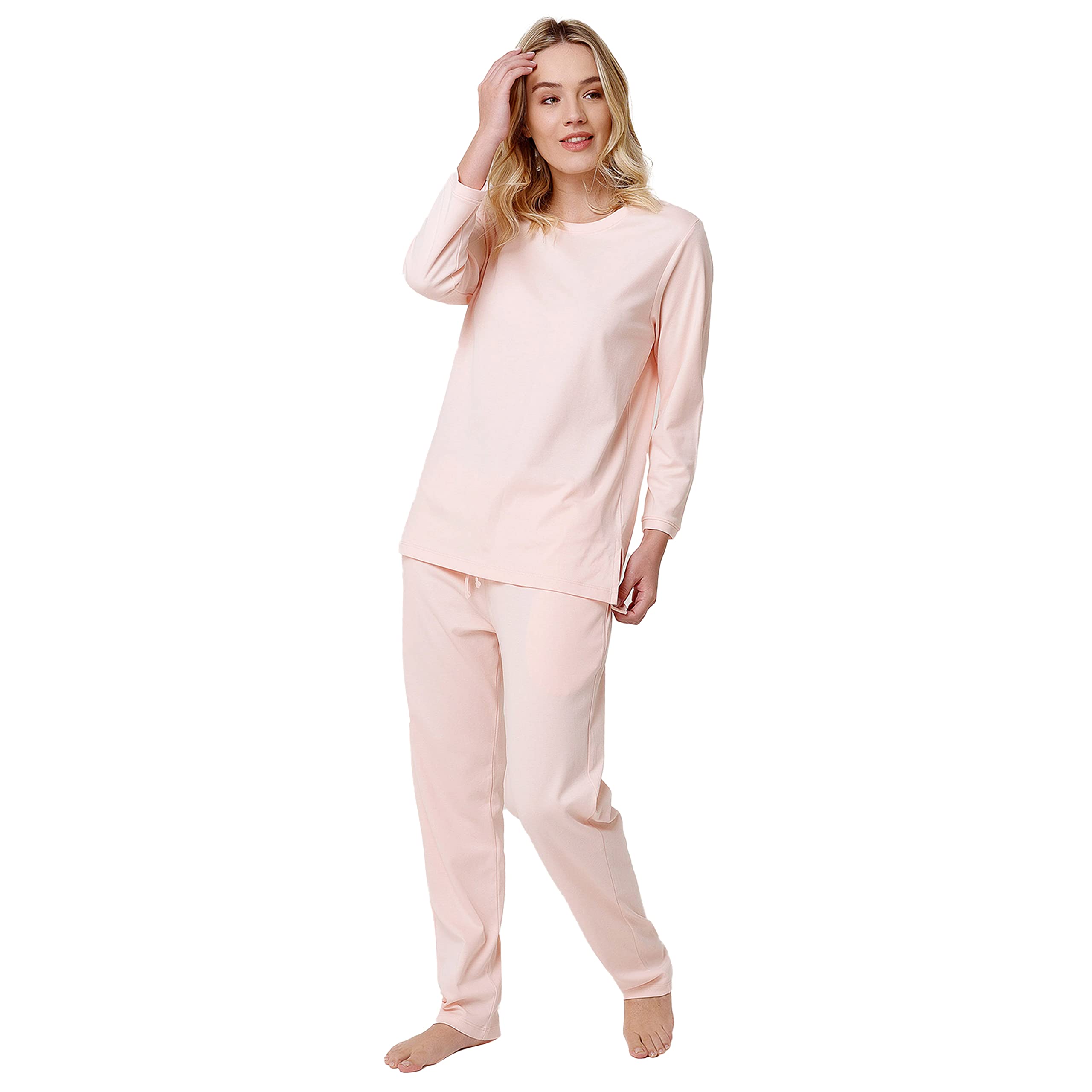 Photo 1 of Pajamas for Women Lounge sets for Women Peach Super Soft Pajama Set Pjs Made With 100% Peruvian Pima Cotton Comfy Pajamas M