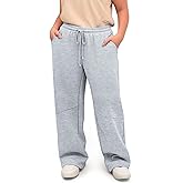 VISLILY Plus-Size-Sweatpants for Women High Waisted Baggy Wide Leg Pants Elastic Loose Drawstring Active Joggers with Pockets