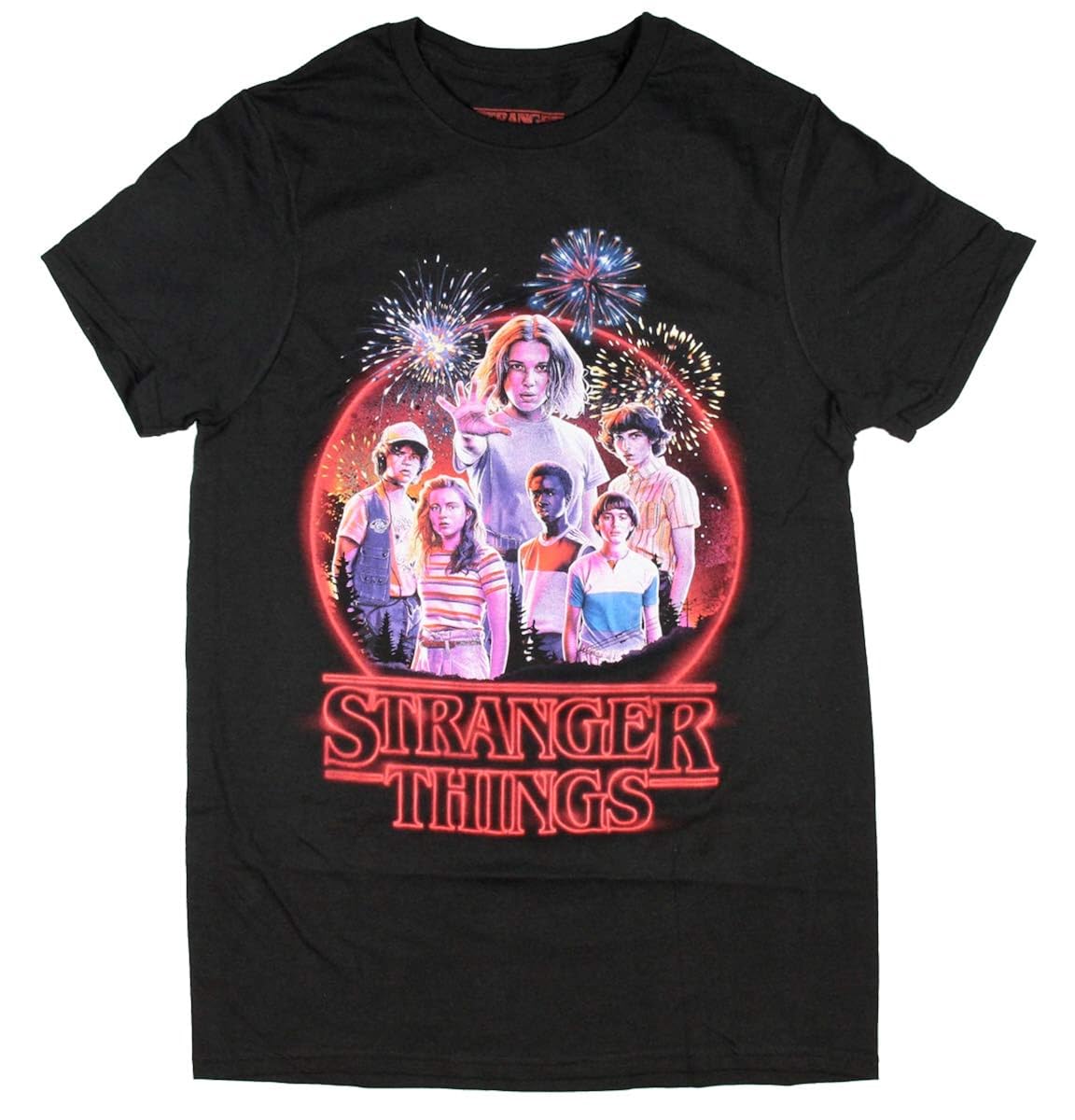 Buy Stranger Things Men's Group Shot Fireworks Season Three T-Shirt (Small) at Amazon.in