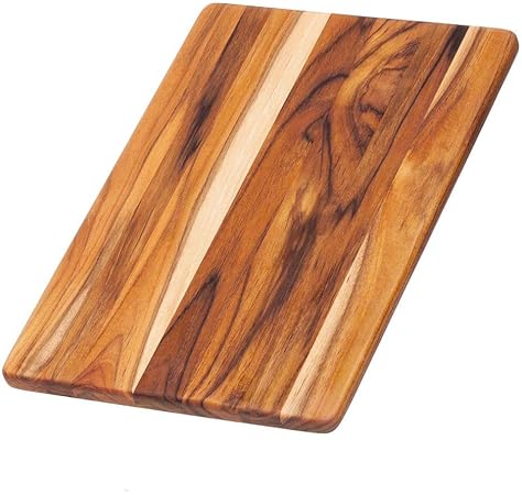 Teak Haus Edge Grain Teak Wood Rectangular 15 75 X 11 Inch Cutting Serving Board Transitional Cutting Boards By Bigkitchen