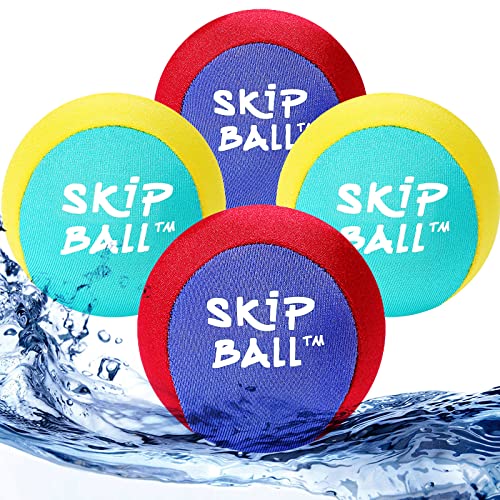 4 Pack Skip Ball Water Bouncing Ball Swimming Pool Toys Bounce Water