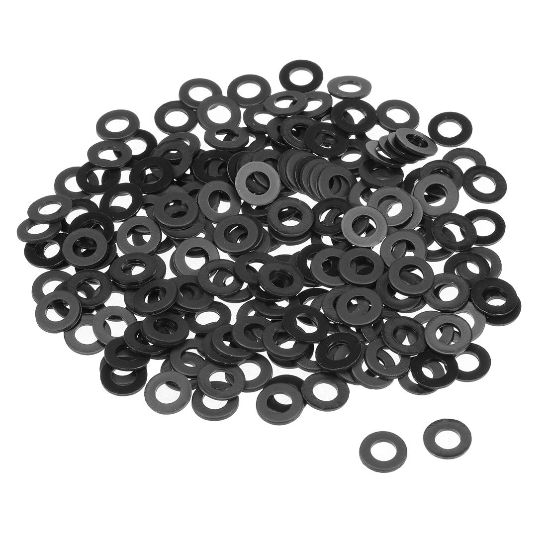 sourcing map Nylon Flat Washers 10mm OD 5mm ID 1mm Thickness for Faucet Pipe Water Hose, Pack of 200