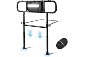 ALIESTFDNO Bed Rails for Elderly Adults Safety, Adjustable Bed Assist Rails, Safety Bed Handle with Leg & Motion Light, Foldable Bed Rails for Seniors, Surgery Patients & Handicap