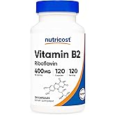 Nutricost Vitamin B2 (Riboflavin) 400mg, 120 Capsules - Gluten Free, Non-GMO